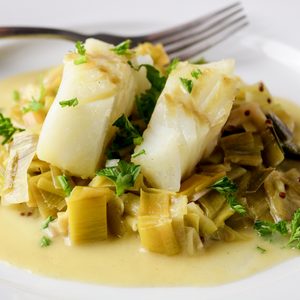 Cod with Silky Leeks