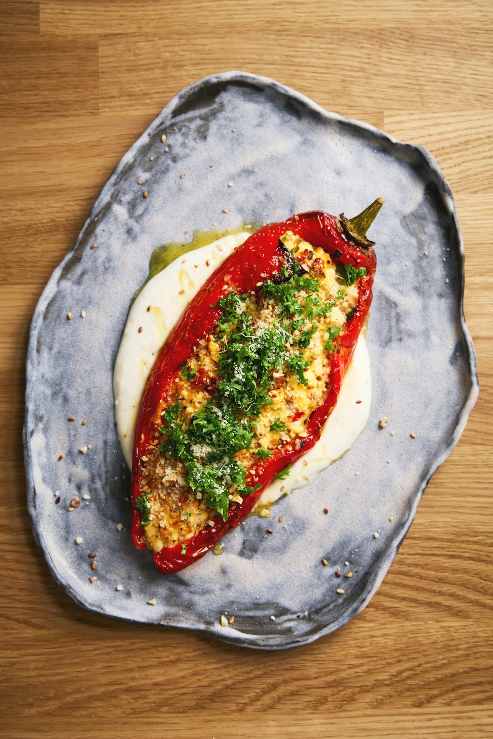 Egg Salad Stuffed Pepper Provencal